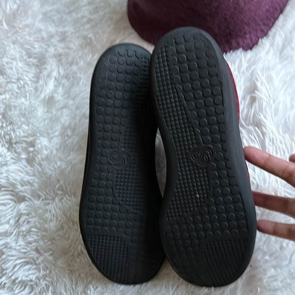 Burgundy leather suede booties casual Cloud Steppers by Clark’s, Sz 10 - Picture 13 of 13